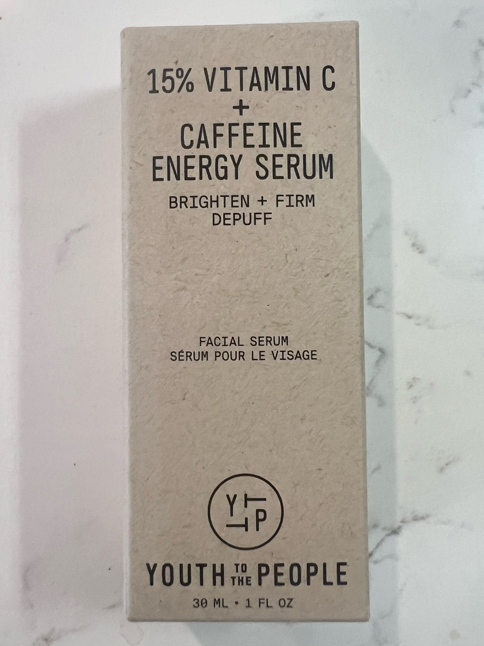 Youth To The People 15% Vitamin C Caffeine Energy Serum 1 oz New